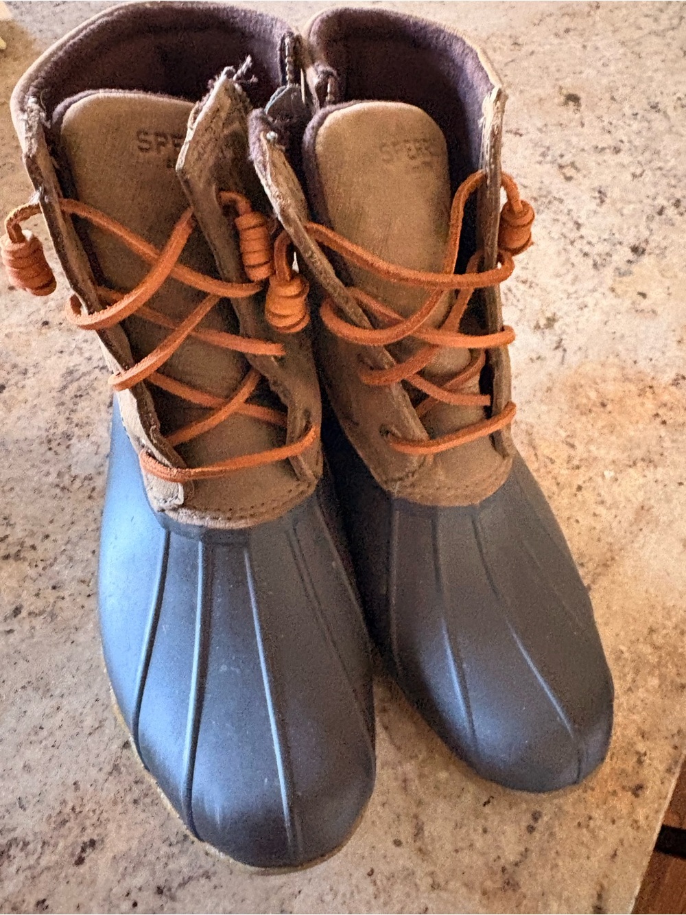 Sperry Brown and Tan Waterproof Duck Boots
